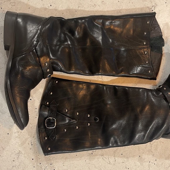 GOLDEN GOOSE VINTAGE KATE LEATHER MOTO RIDING BOOTS **AUTHENTIC** - Picture 6 of 16